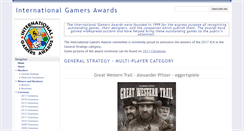 Desktop Screenshot of internationalgamersawards.net