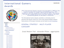 Tablet Screenshot of internationalgamersawards.net